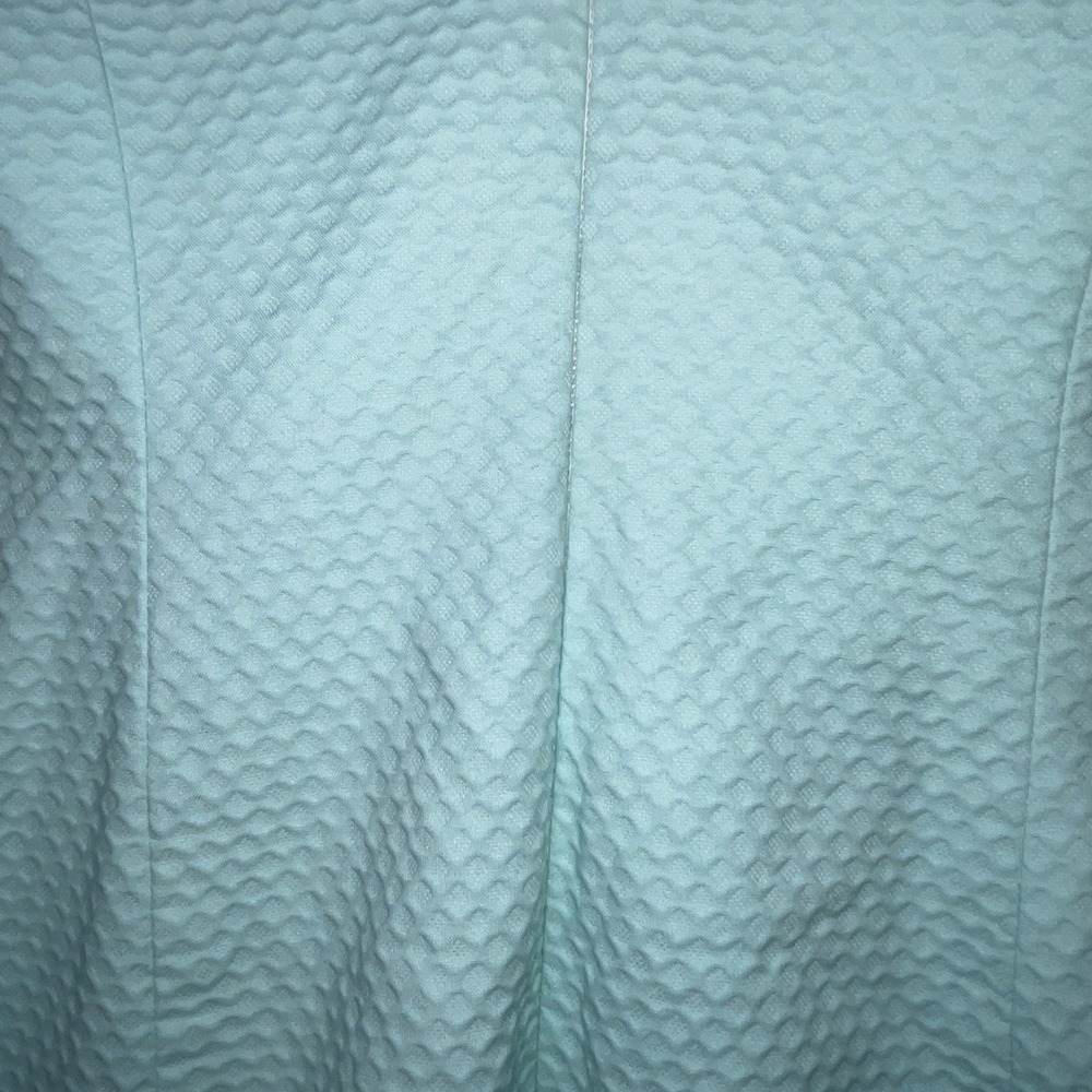 Lilly Pulitzer Bay Dress Size 0 Aqua Blue Textured Shift Embroidered Neckline - Picture 10 of 10